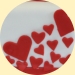 Red Hearts Wedding cake
